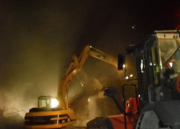 Demolizione edile notturna Napoli-Salerno: cavalcavia Autostrada A3 22