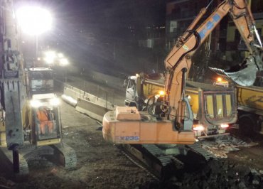 Demolizione edile notturna Napoli-Salerno: cavalcavia Autostrada A3 3