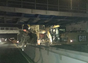 Demolizione edile notturna Napoli-Salerno: cavalcavia Autostrada A3 8