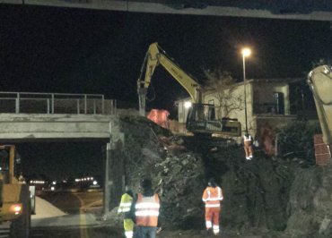 Demolizione edile notturna Napoli-Salerno: cavalcavia Autostrada A3 9