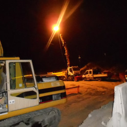 Demolizione edile notturna Napoli-Salerno: cavalcavia Autostrada A3 3