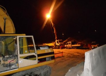 Demolizione edile notturna Napoli-Salerno: cavalcavia Autostrada A3 18