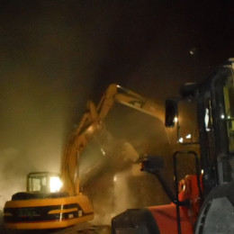 Demolizione edile notturna Napoli-Salerno: cavalcavia Autostrada A3 3