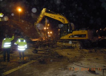Demolizione edile notturna Napoli-Salerno: cavalcavia Autostrada A3 25