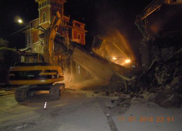 Demolizione edile notturna Napoli-Salerno: cavalcavia Autostrada A3 27